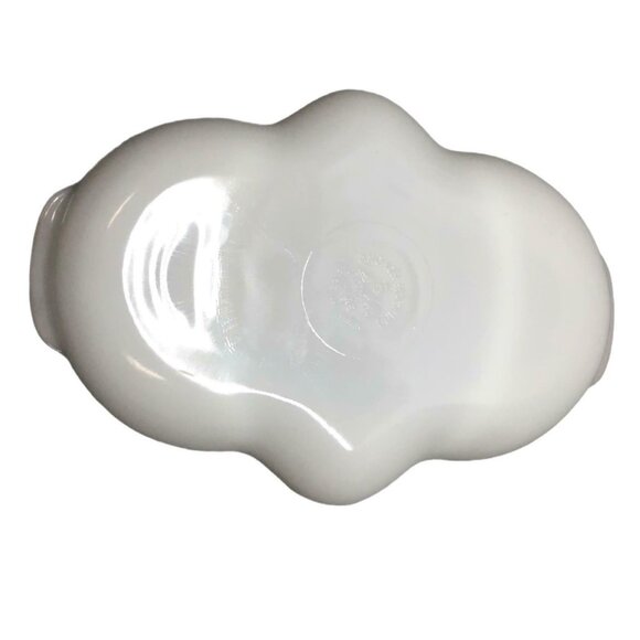 Anchor Hocking Fire King Milk Glass Relish Dish Divided Tray Gold Trim 11"x8" - Picture 8 of 11